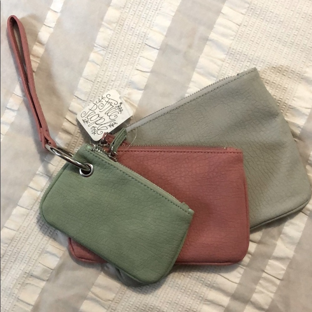 Free People | Wristlet Trio, Sage, Gray, Rose